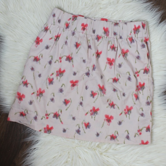 J. Crew Blush Pink Floral A-Line Skirt - Picture 1 of 6